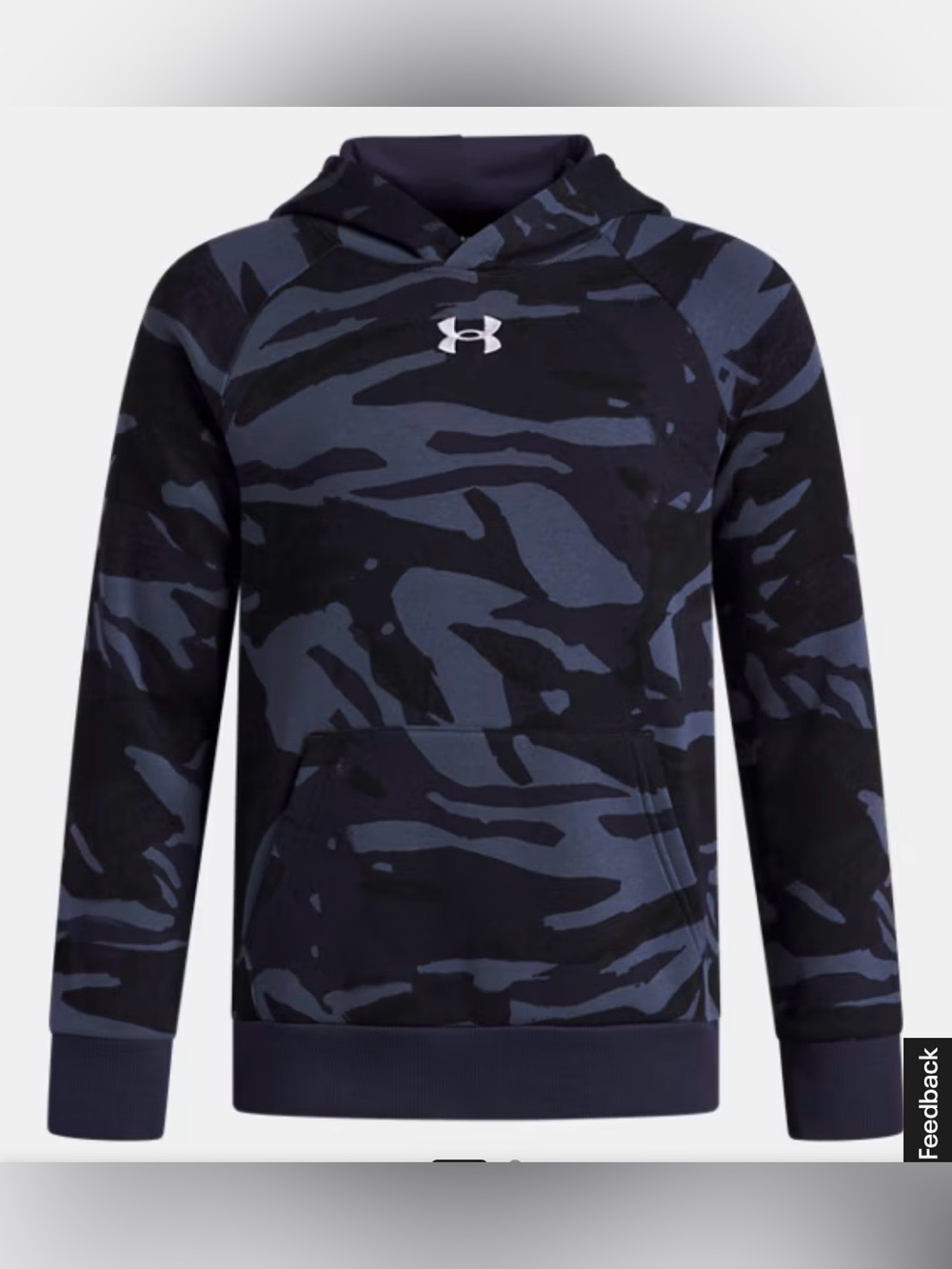 Under Armour Navy & Black Camo Pullover Hoodie for Kids